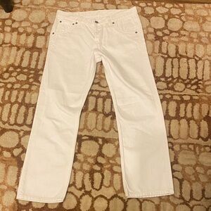 Margaret Howell Women's Straight-Leg White Jeans